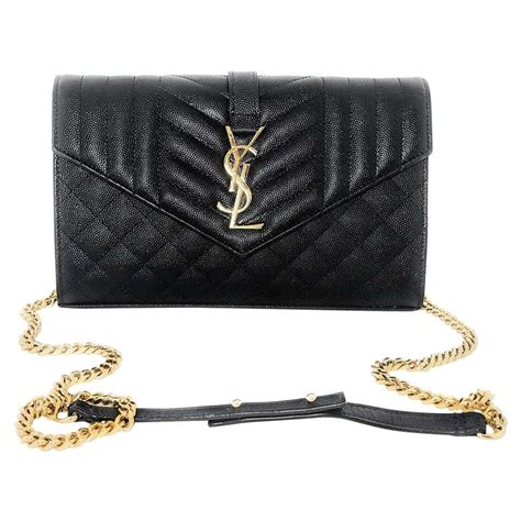 large wallet on chain ysl|YSL envelope wallet on chain.